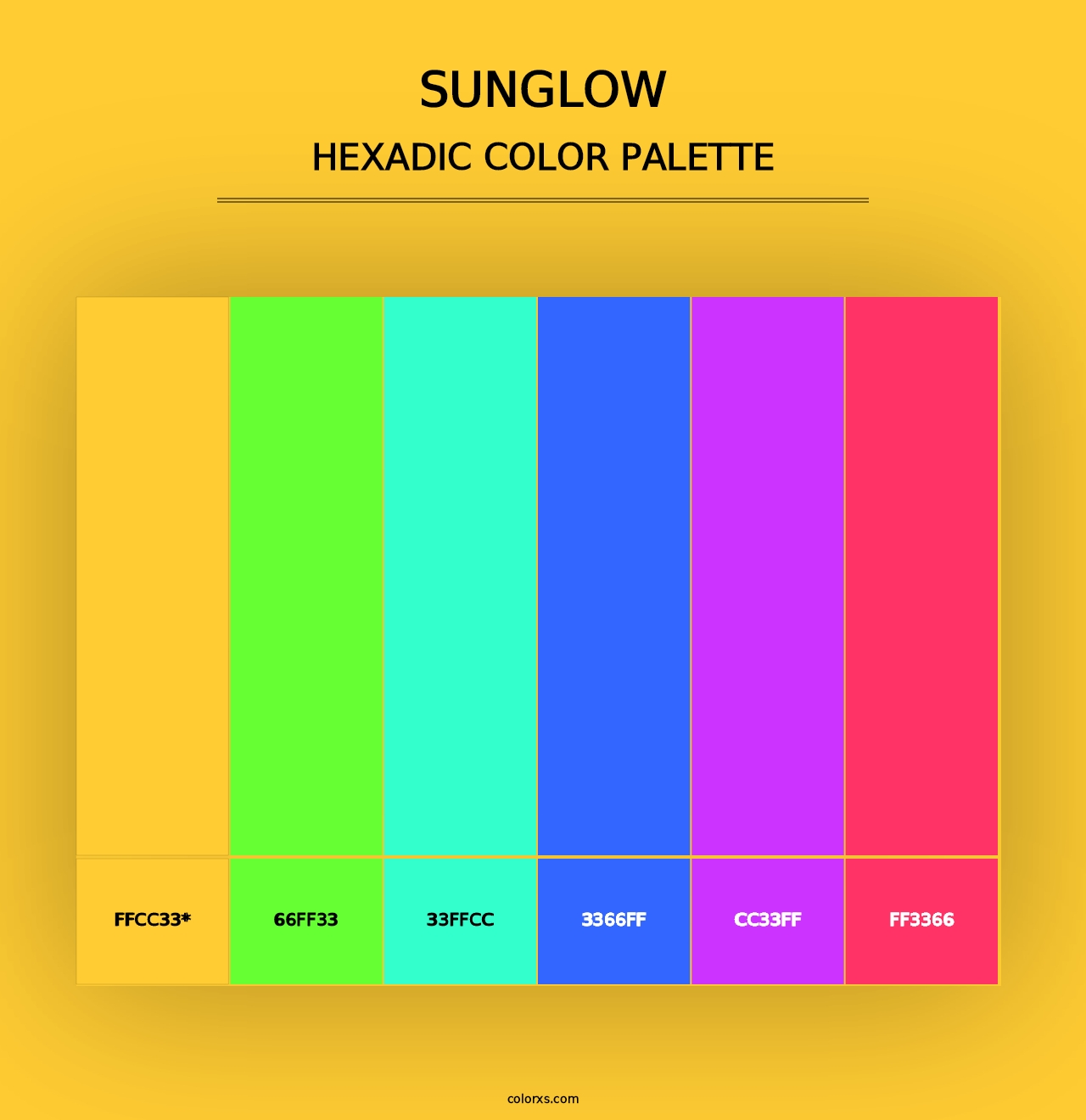 Sunglow - Hexadic Color Palette