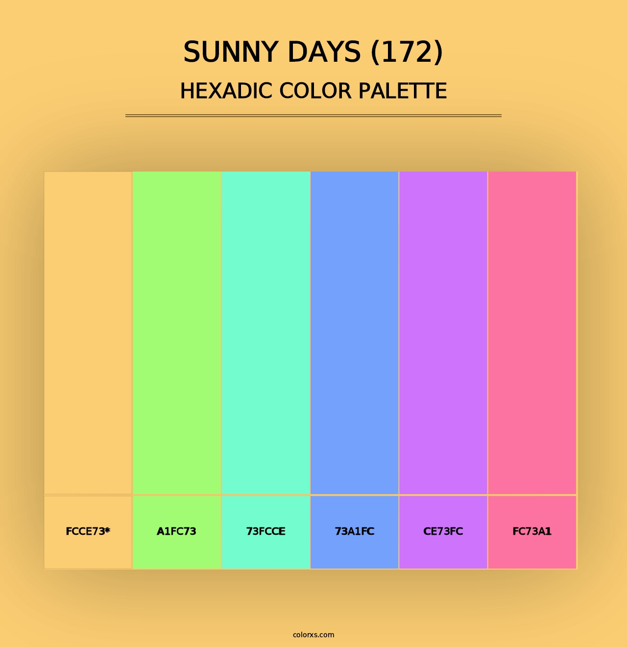 Sunny Days (172) - Hexadic Color Palette