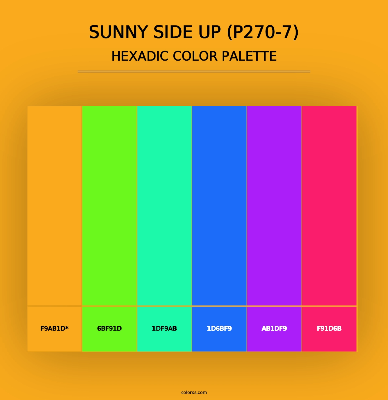 Sunny Side Up (P270-7) - Hexadic Color Palette