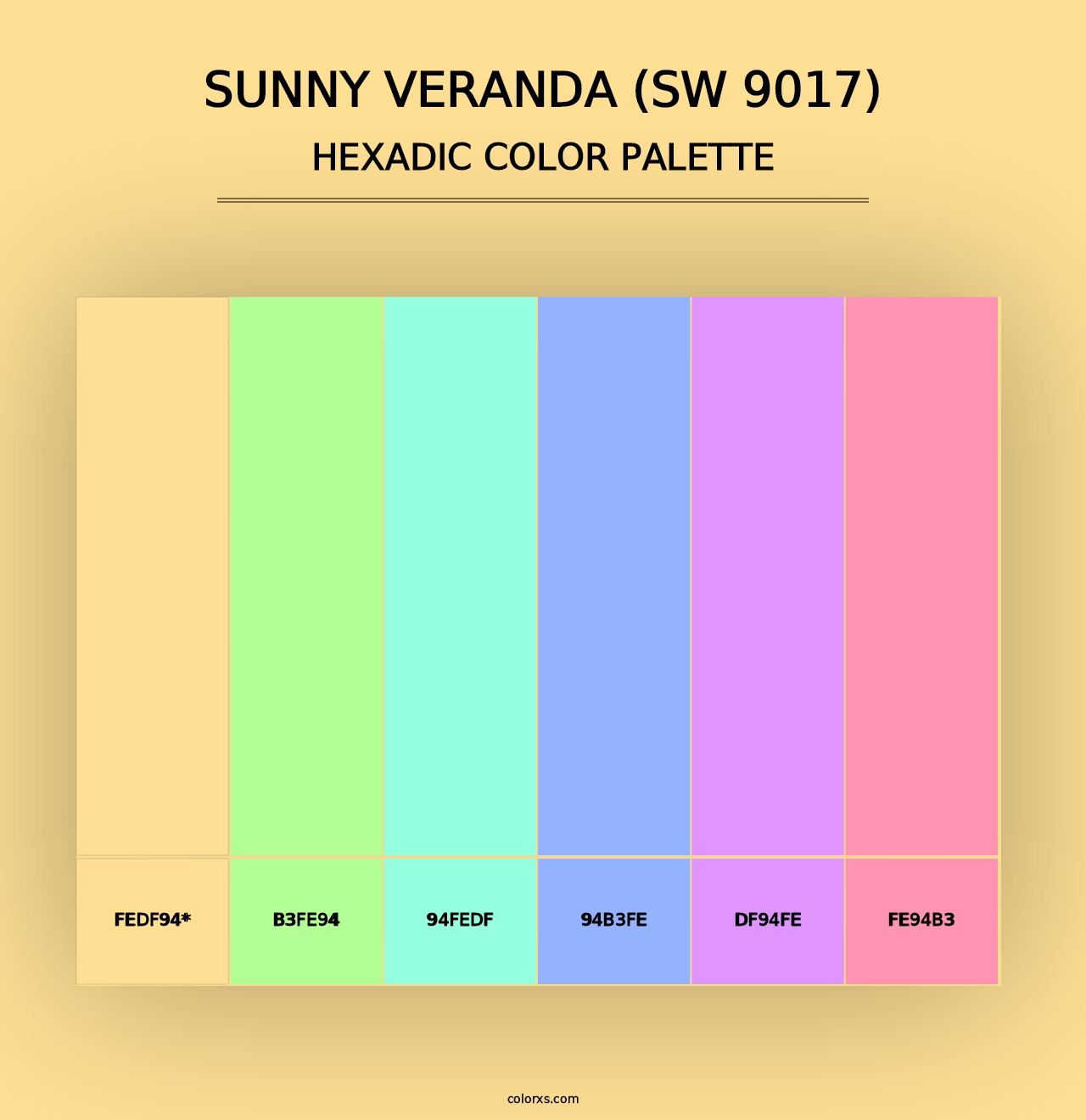 Sunny Veranda (SW 9017) - Hexadic Color Palette