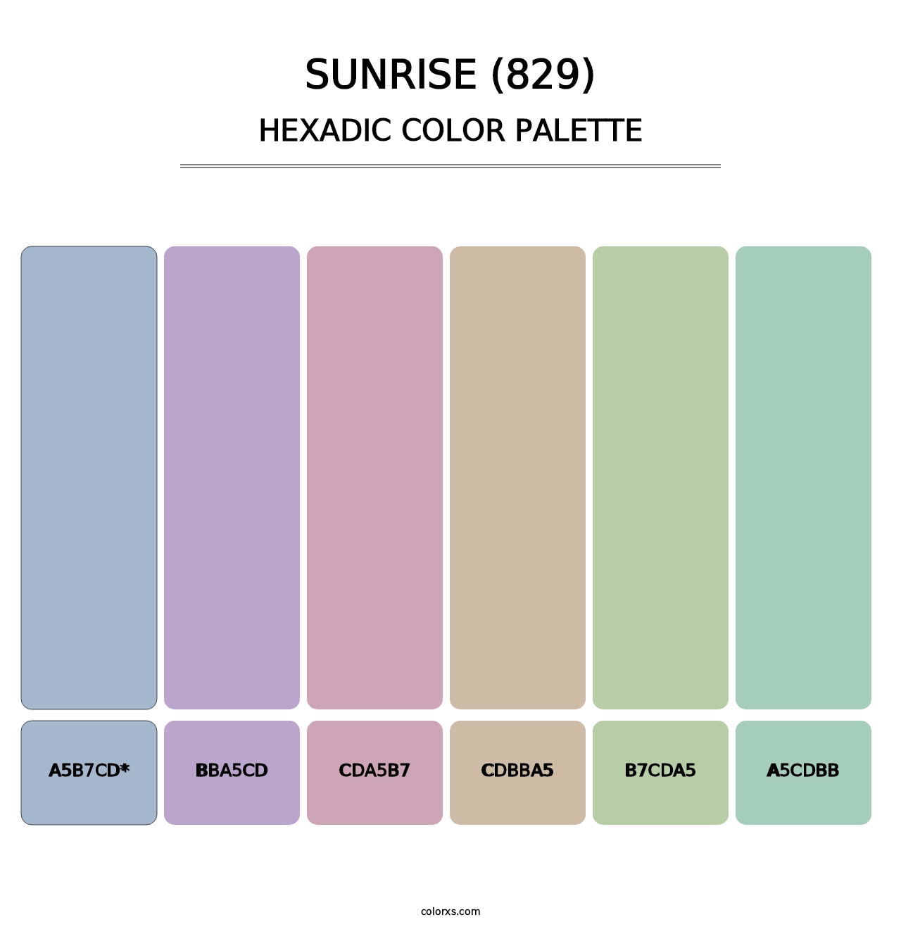 Sunrise (829) - Hexadic Color Palette