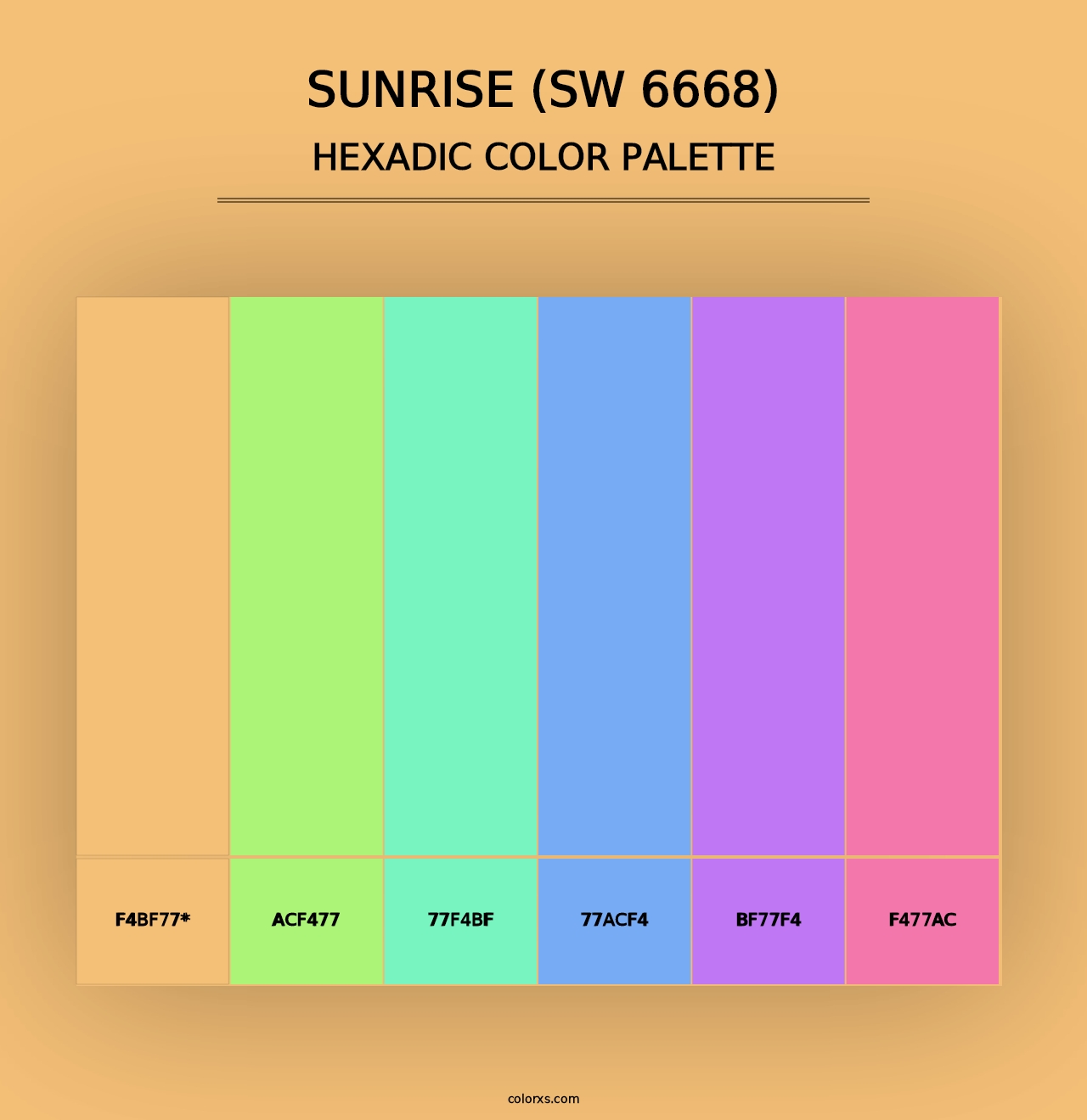 Sunrise (SW 6668) - Hexadic Color Palette