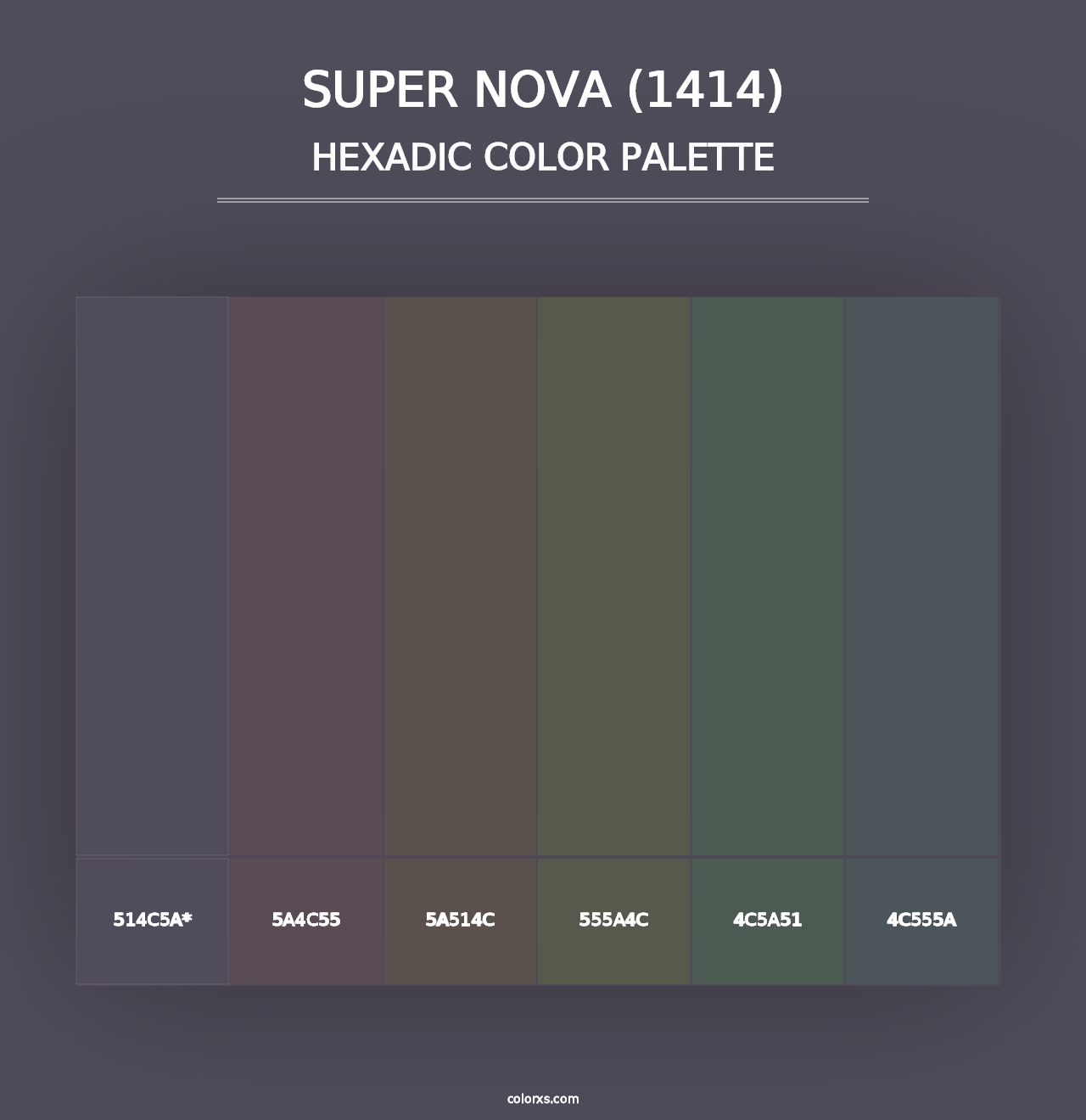 Super Nova (1414) - Hexadic Color Palette