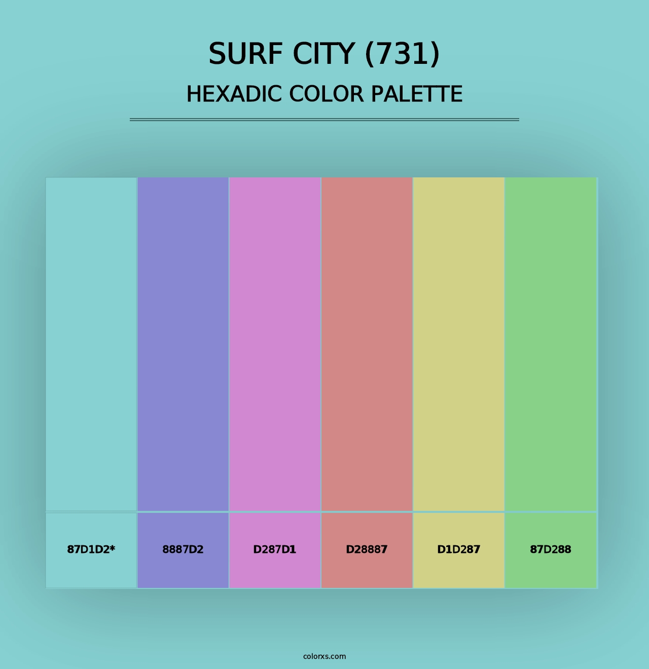 Surf City (731) - Hexadic Color Palette