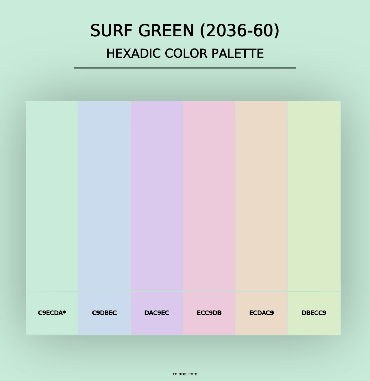 Surf Green (2036-60) - Hexadic Color Palette