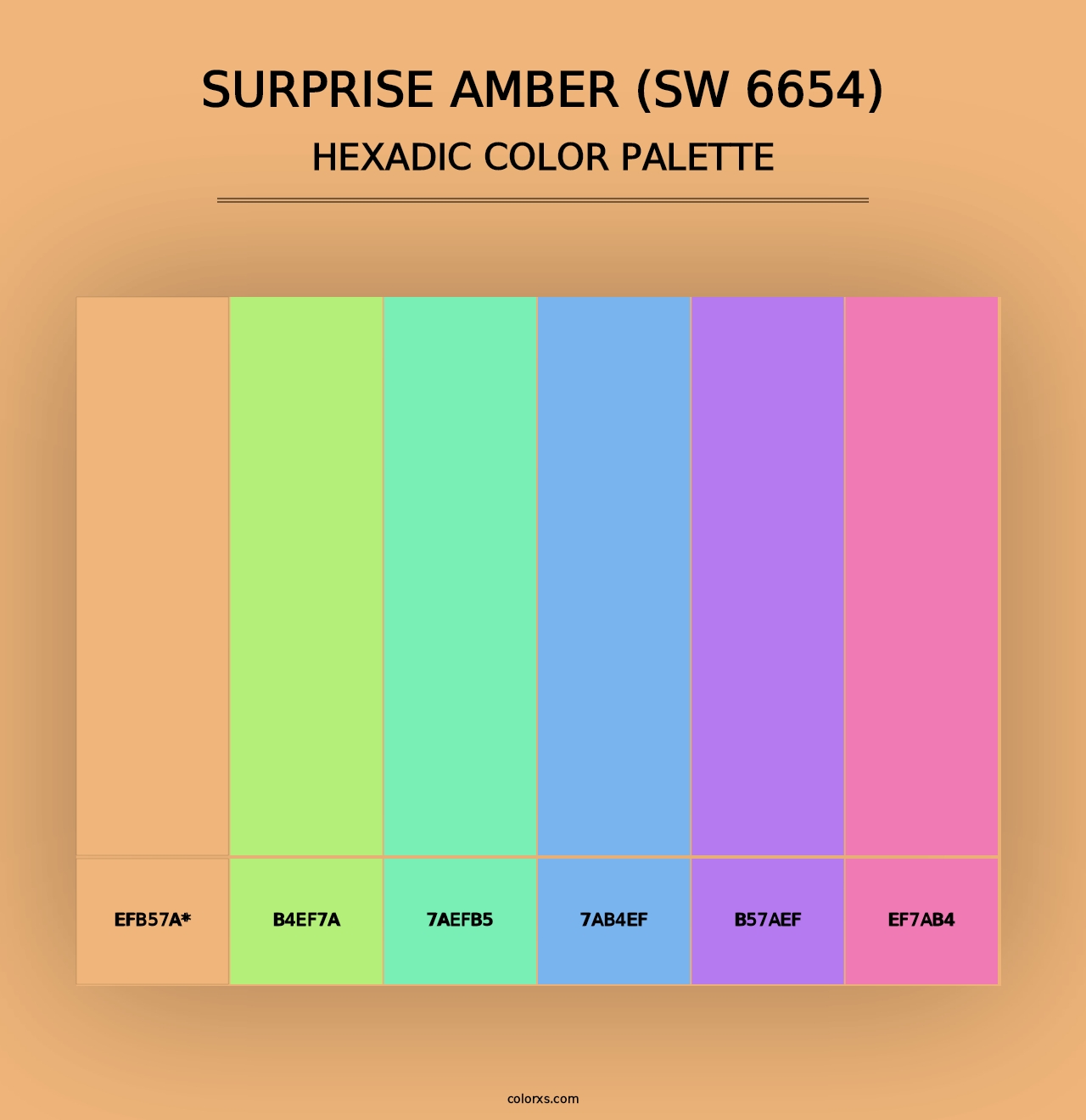 Surprise Amber (SW 6654) - Hexadic Color Palette