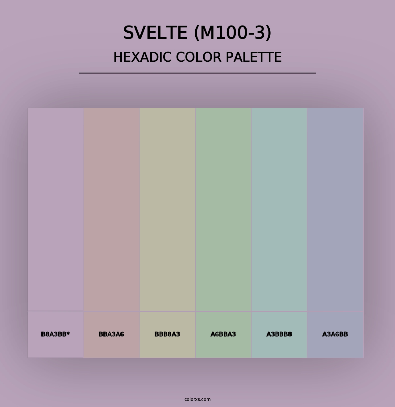 Svelte (M100-3) - Hexadic Color Palette