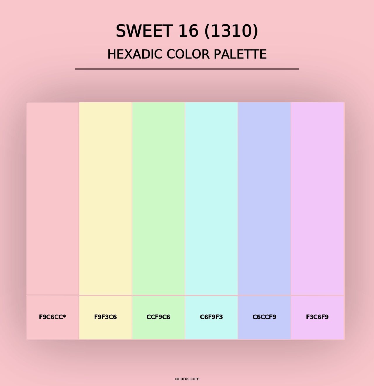 Sweet 16 (1310) - Hexadic Color Palette