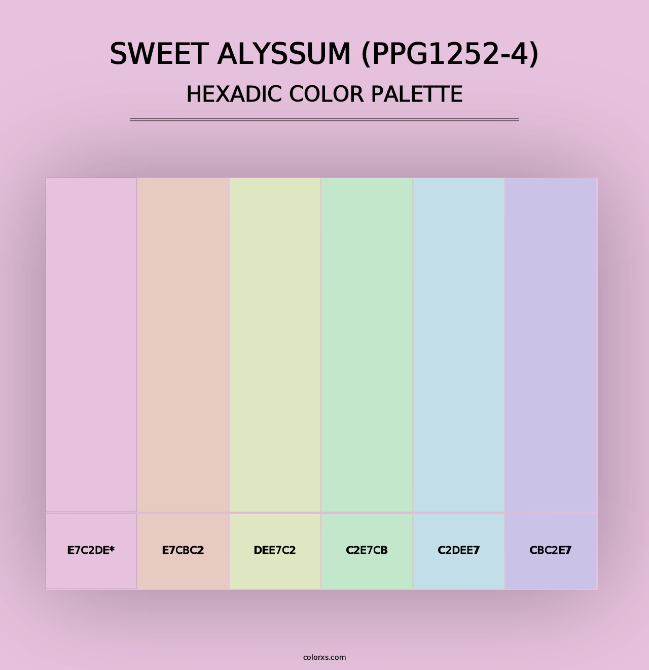 Sweet Alyssum (PPG1252-4) - Hexadic Color Palette