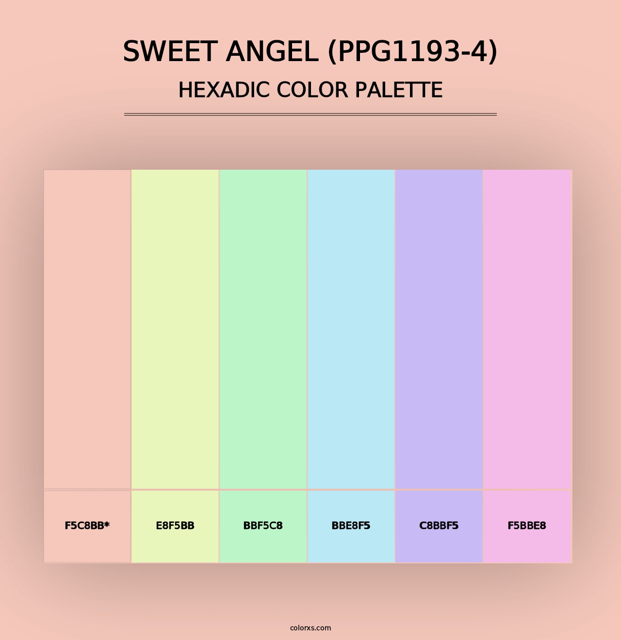 Sweet Angel (PPG1193-4) - Hexadic Color Palette