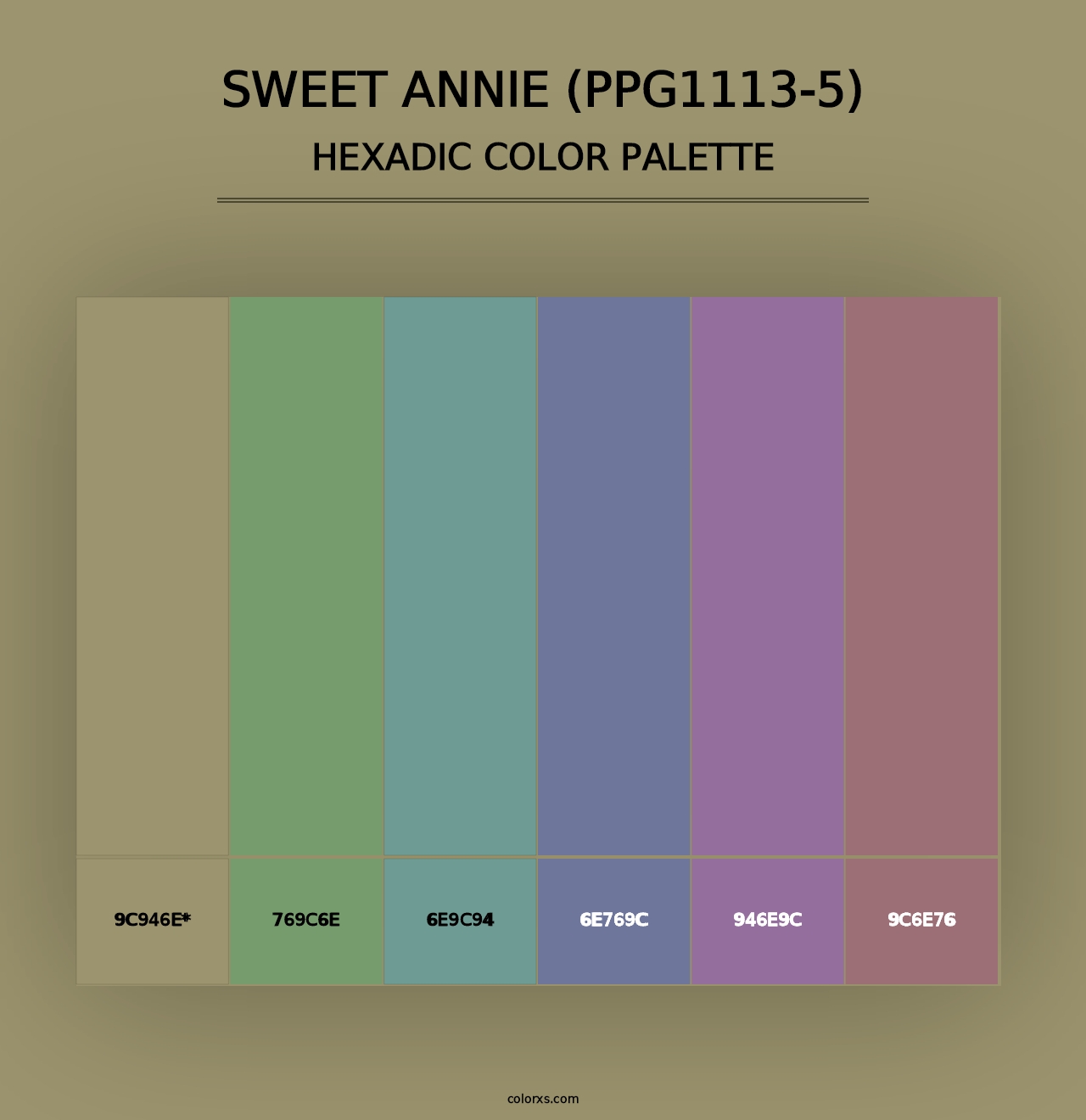 Sweet Annie (PPG1113-5) - Hexadic Color Palette