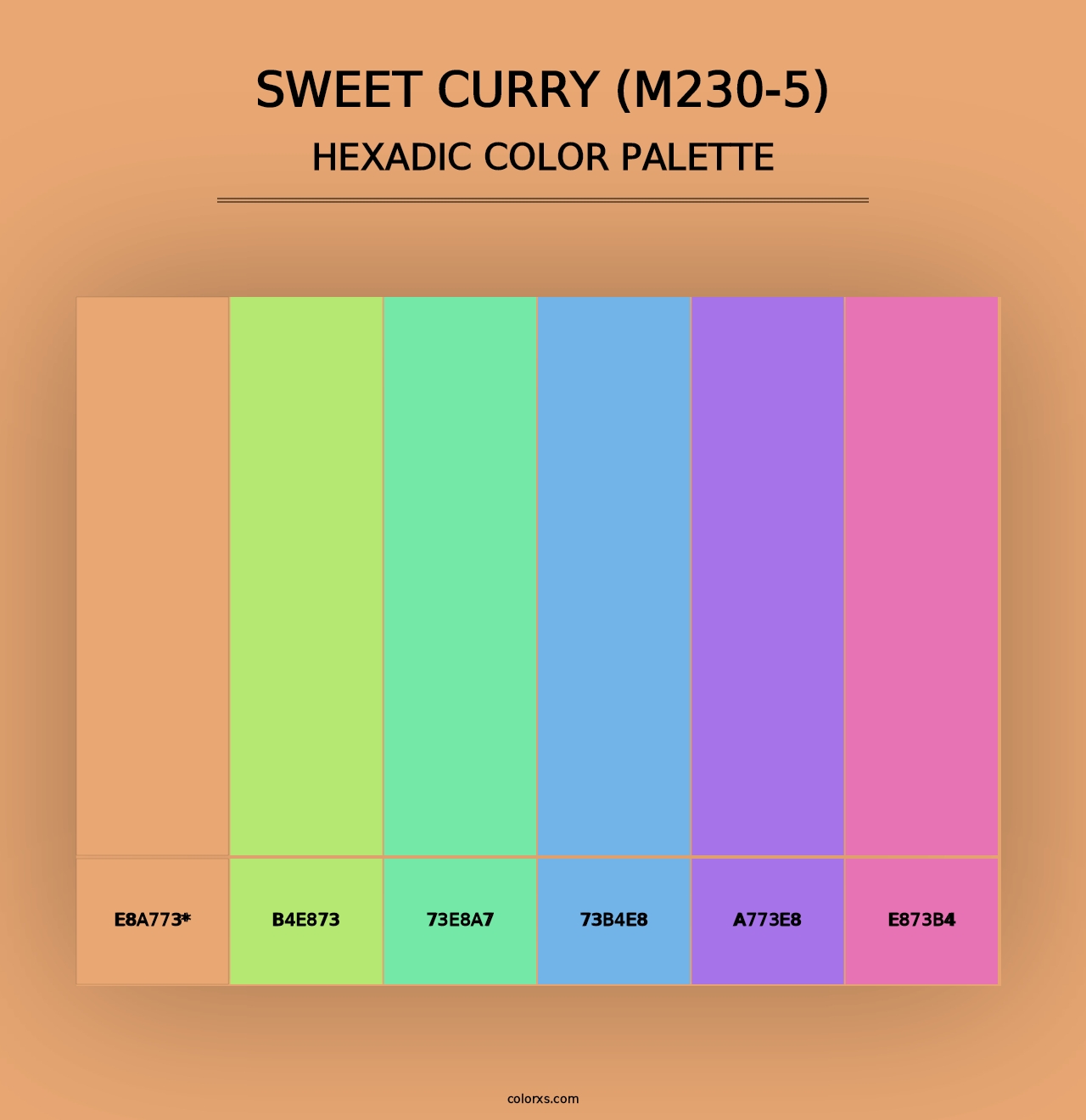 Sweet Curry (M230-5) - Hexadic Color Palette