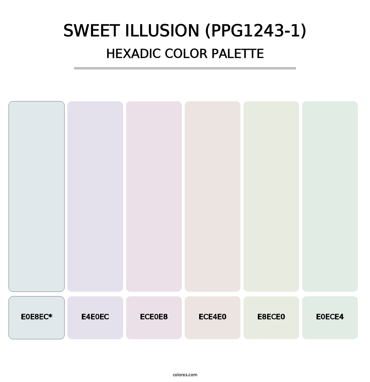 Sweet Illusion (PPG1243-1) - Hexadic Color Palette