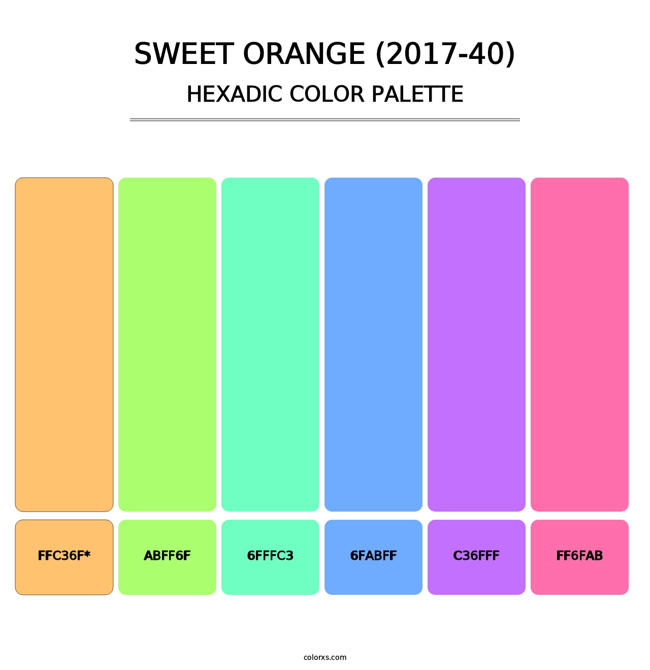 Sweet Orange (2017-40) - Hexadic Color Palette