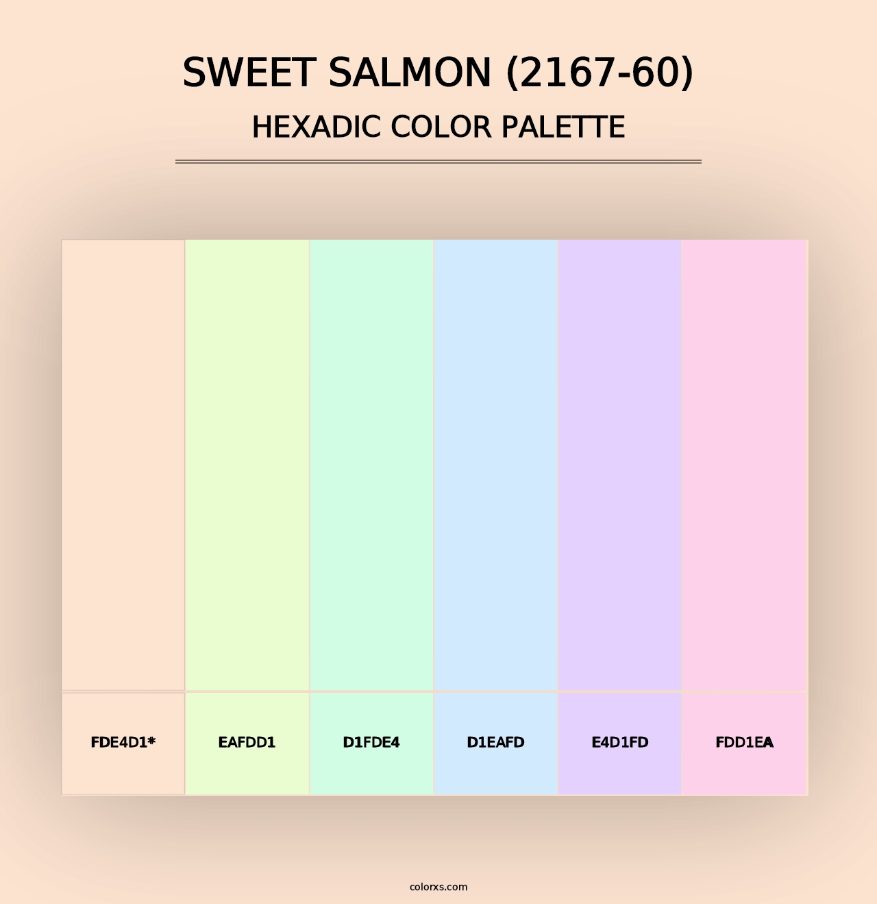 Sweet Salmon (2167-60) - Hexadic Color Palette