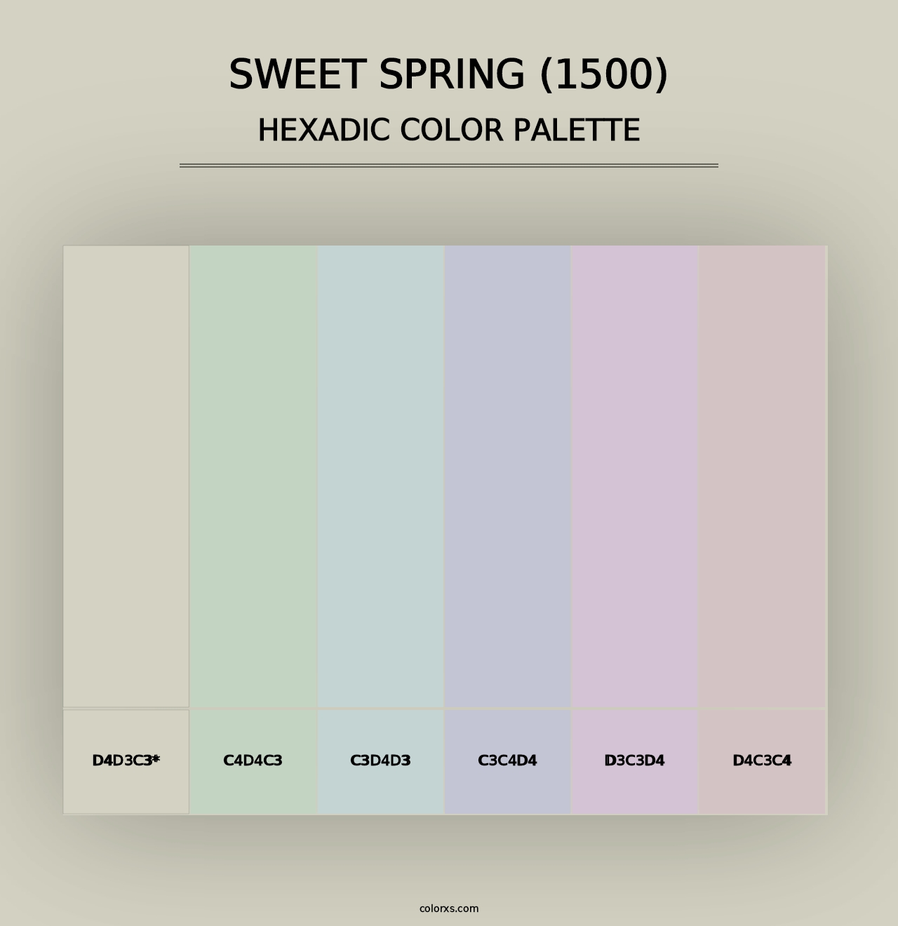 Sweet Spring (1500) - Hexadic Color Palette