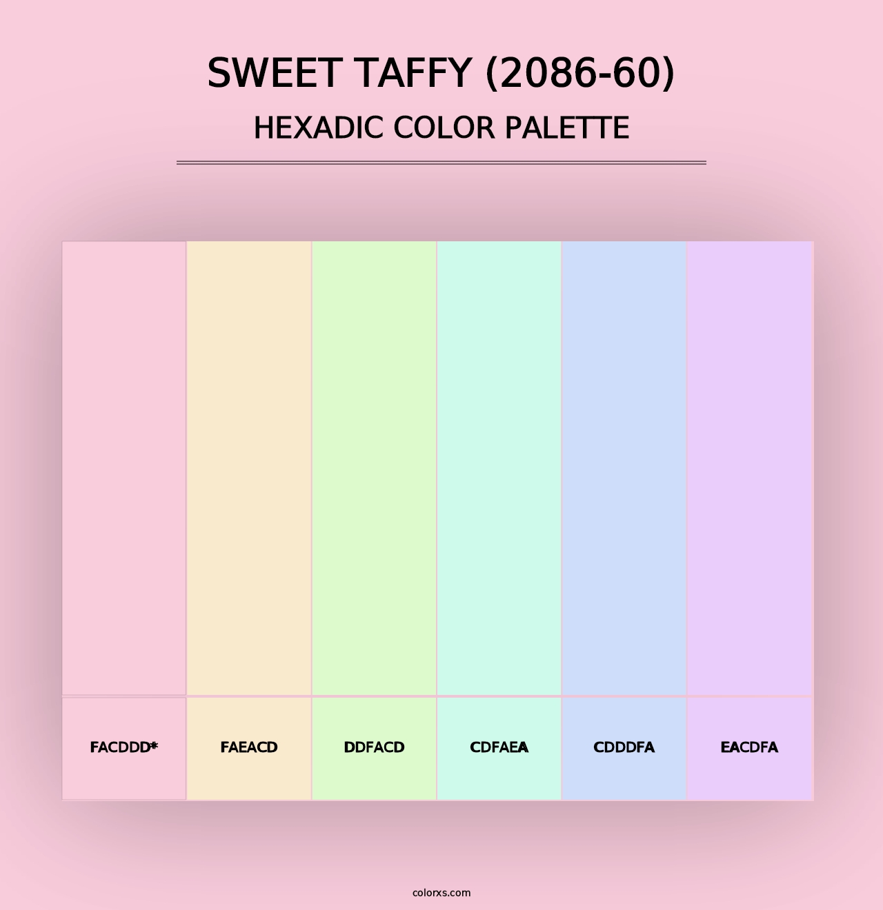 Sweet Taffy (2086-60) - Hexadic Color Palette