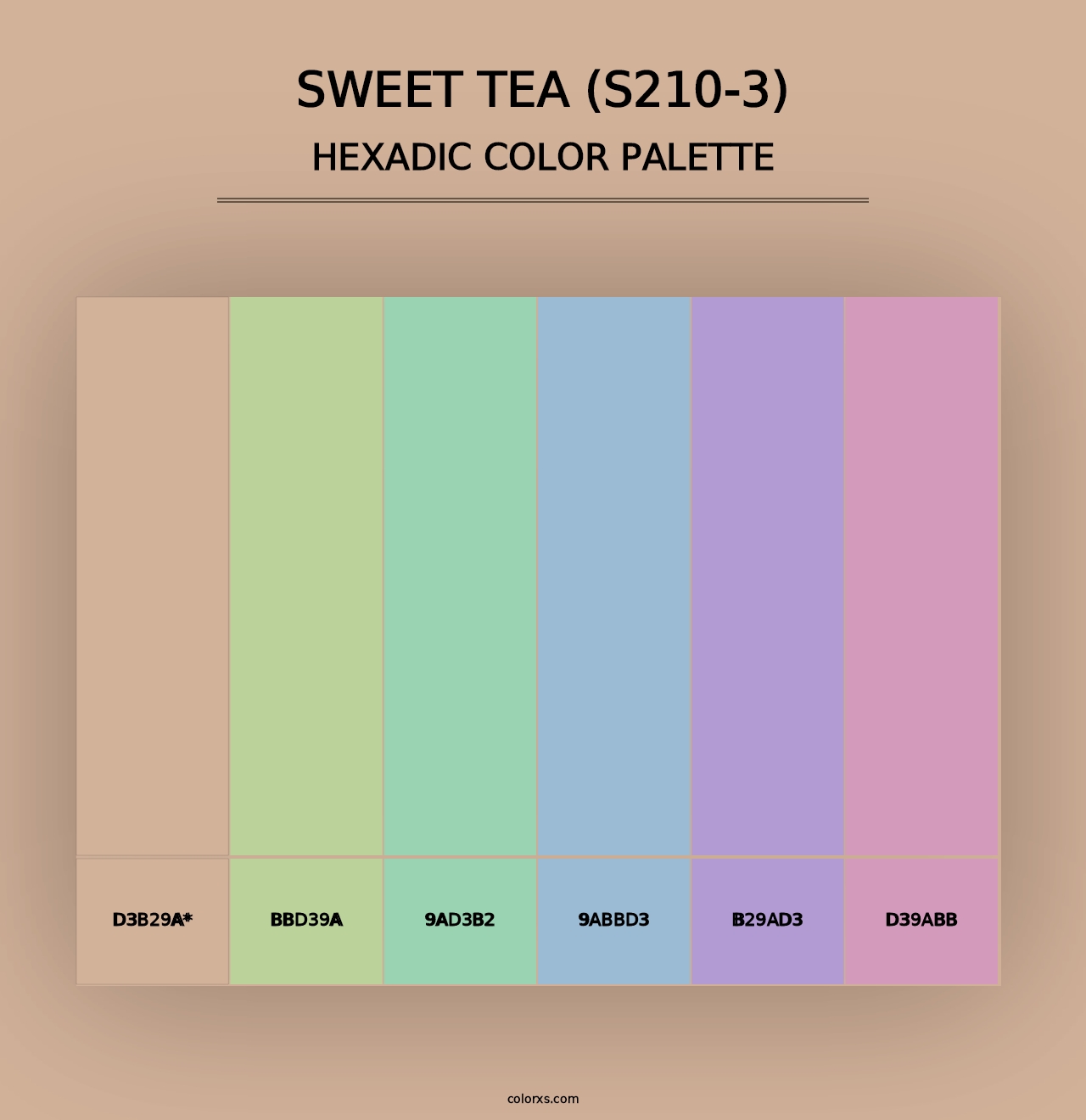 Sweet Tea (S210-3) - Hexadic Color Palette