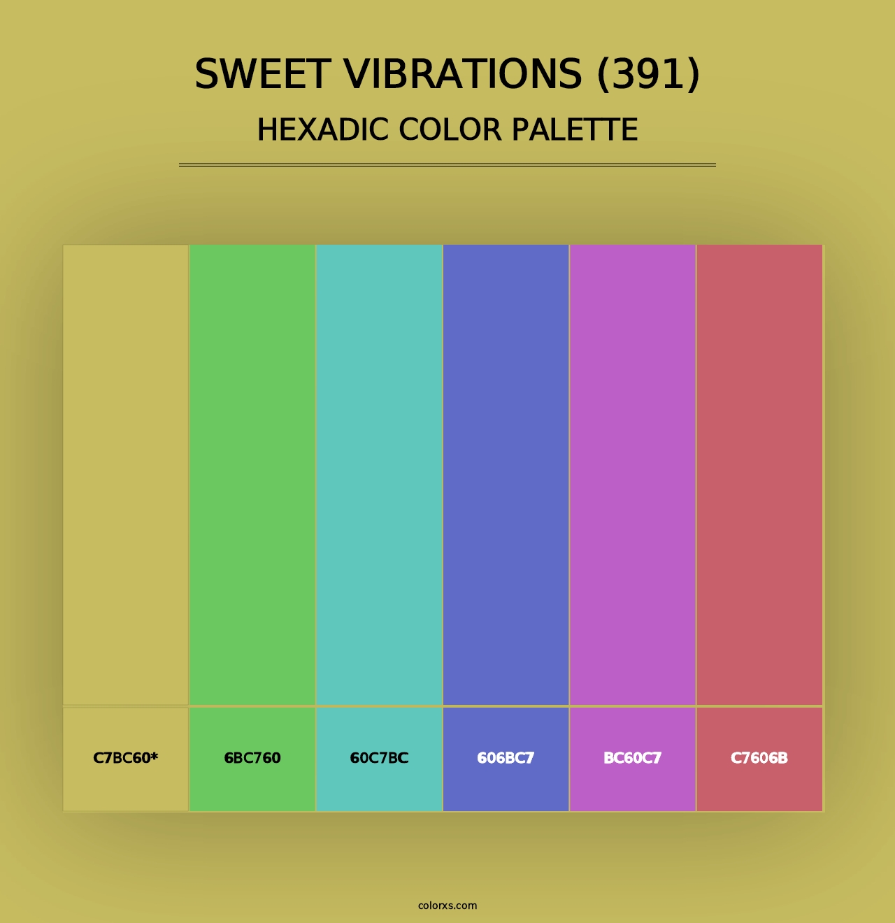 Sweet Vibrations (391) - Hexadic Color Palette