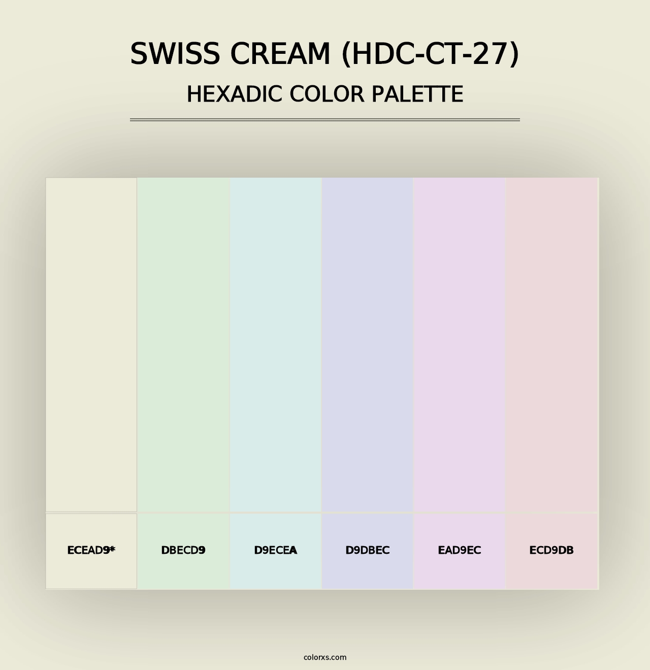 Swiss Cream (HDC-CT-27) - Hexadic Color Palette