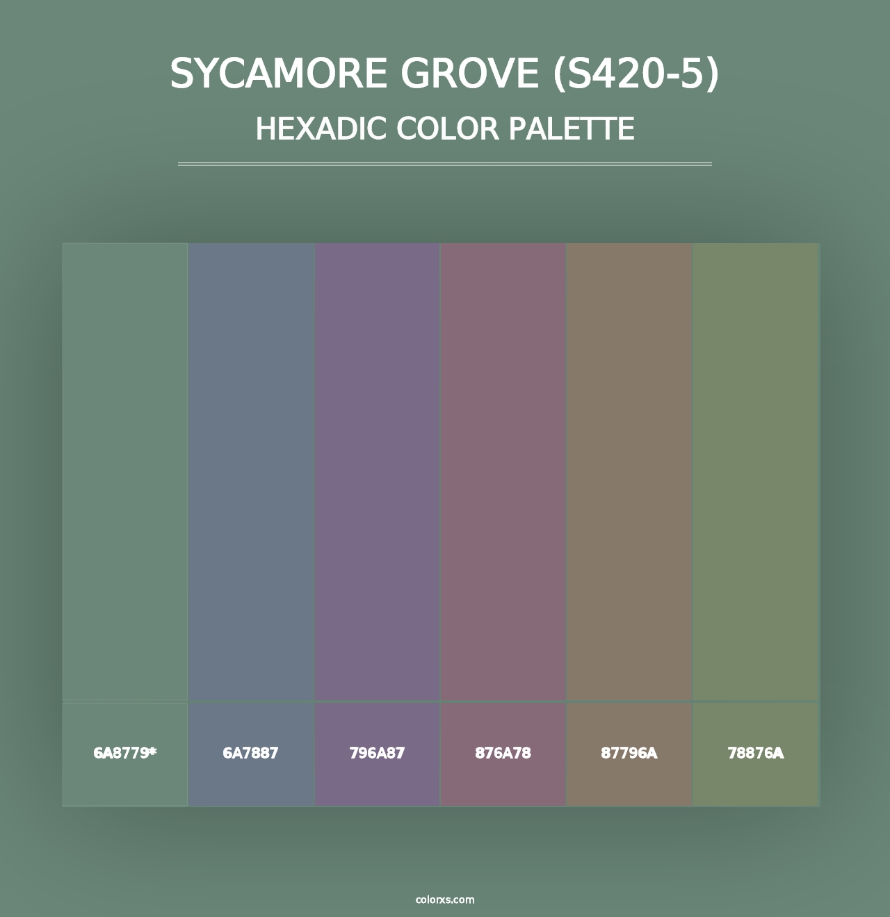 Sycamore Grove (S420-5) - Hexadic Color Palette