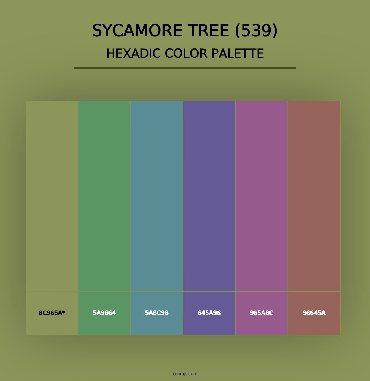 Sycamore Tree (539) - Hexadic Color Palette