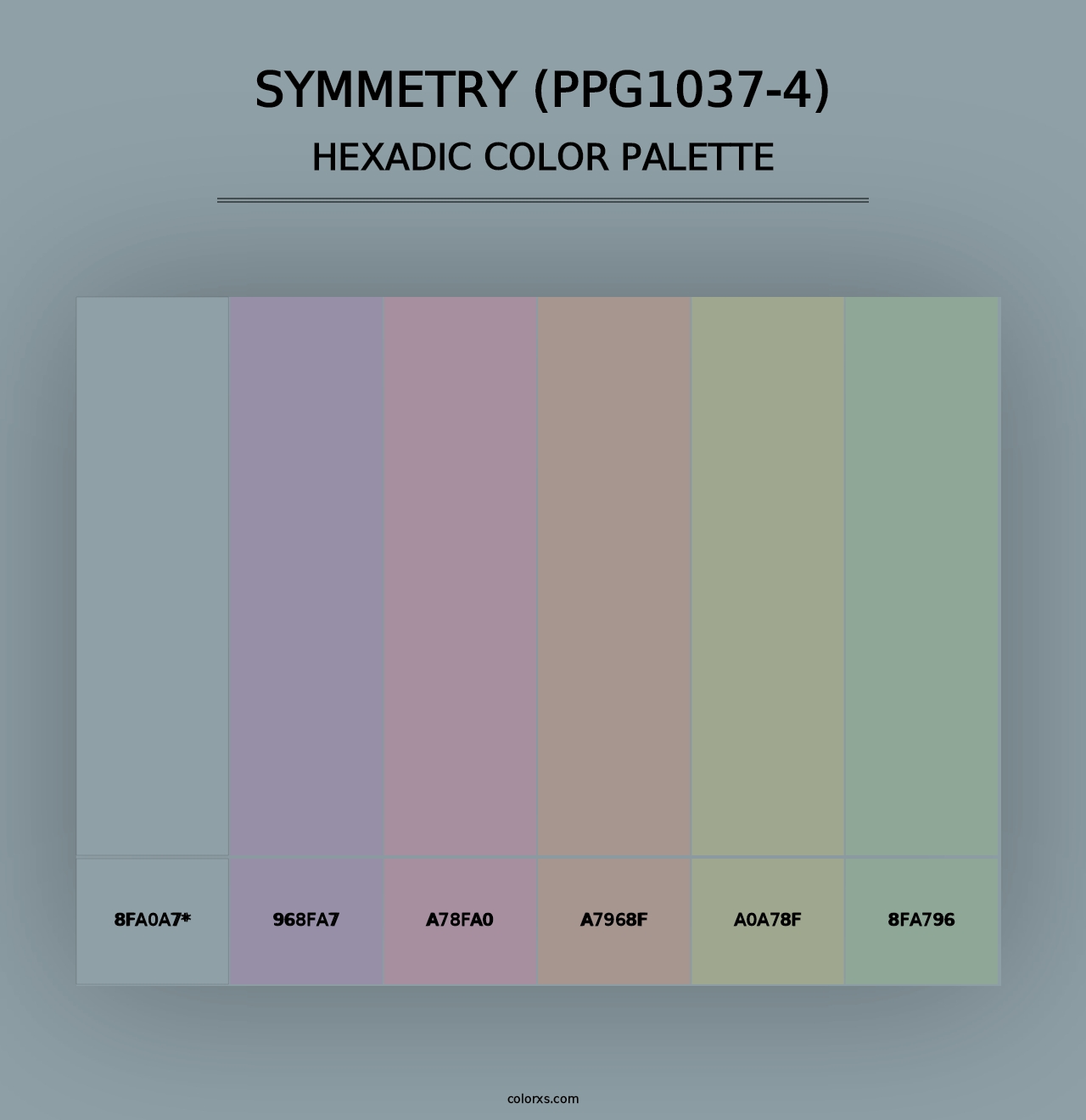 Symmetry (PPG1037-4) - Hexadic Color Palette