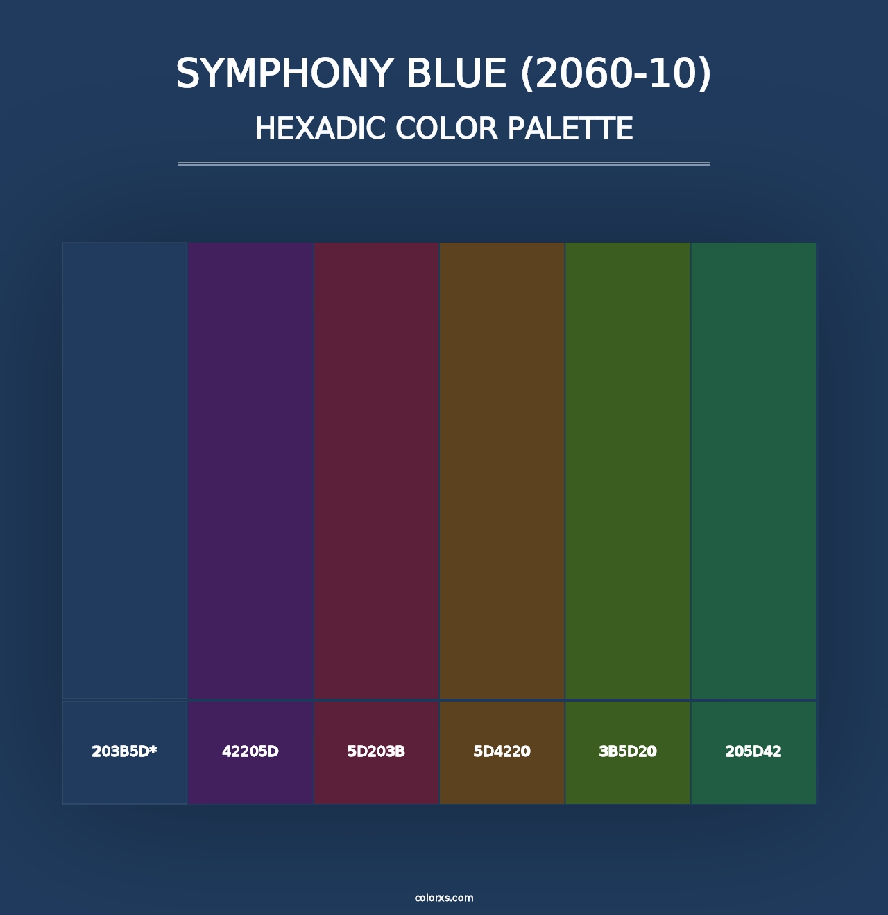 Symphony Blue (2060-10) - Hexadic Color Palette