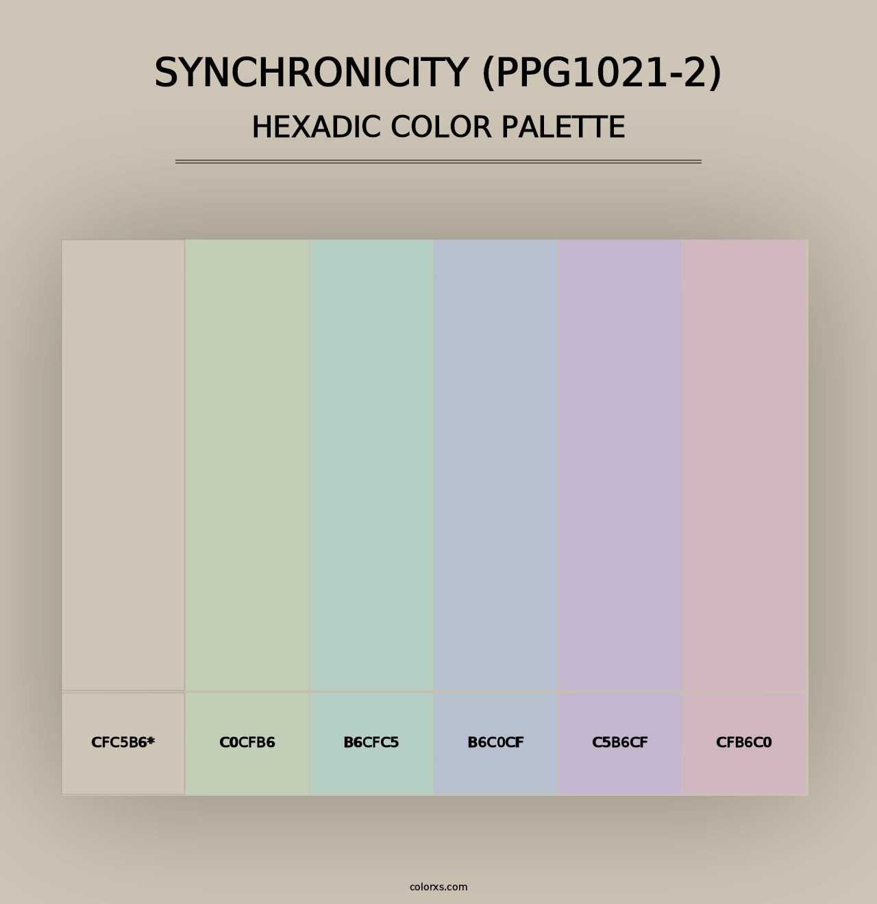 Synchronicity (PPG1021-2) - Hexadic Color Palette