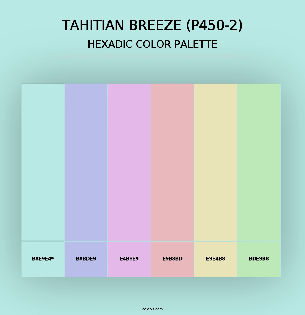 Tahitian Breeze (P450-2) - Hexadic Color Palette