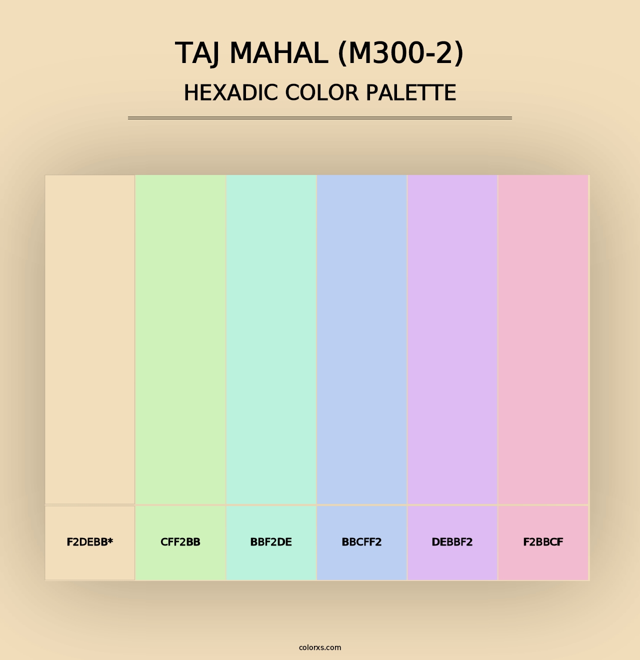 Taj Mahal (M300-2) - Hexadic Color Palette