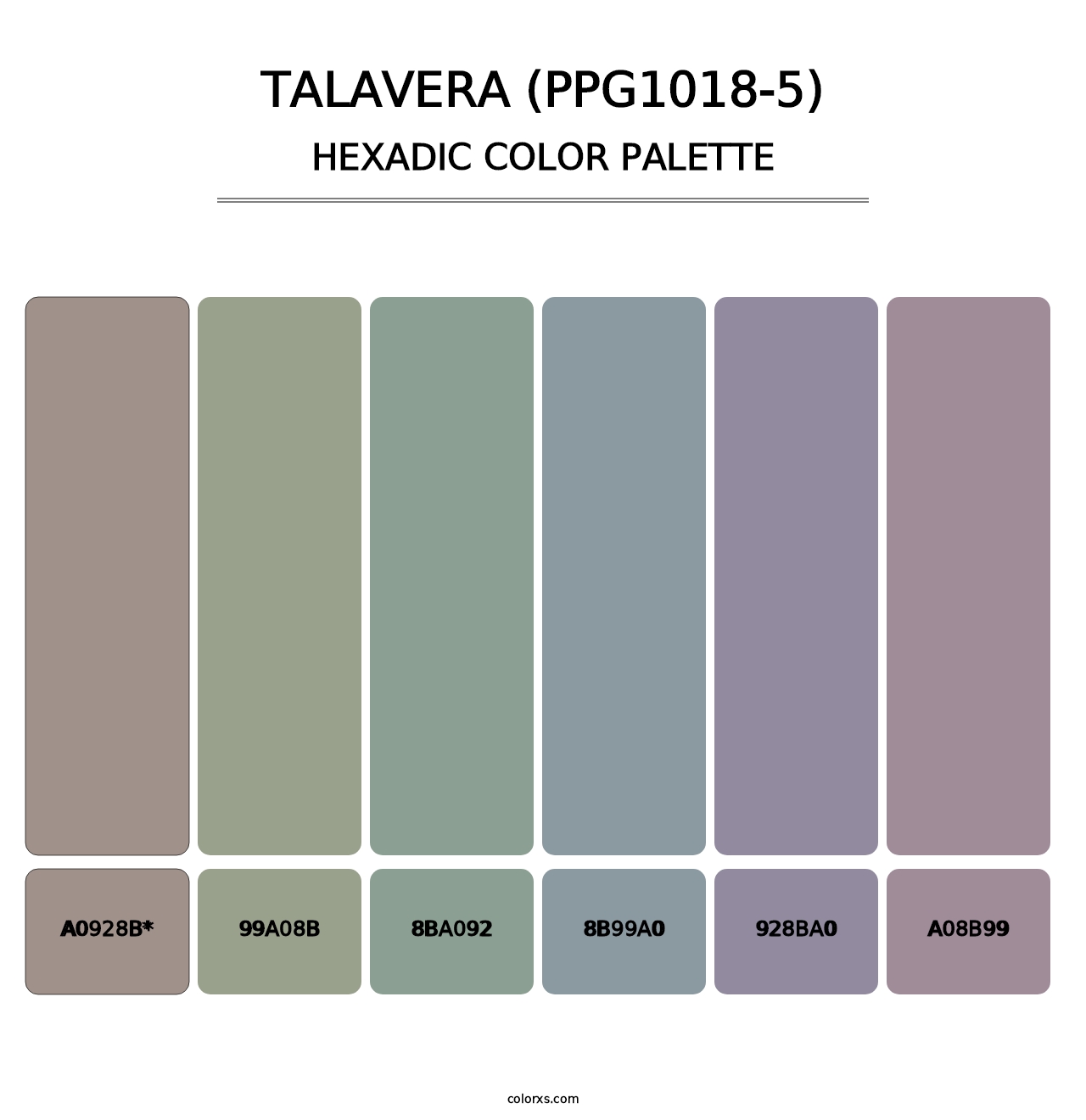 Talavera (PPG1018-5) - Hexadic Color Palette