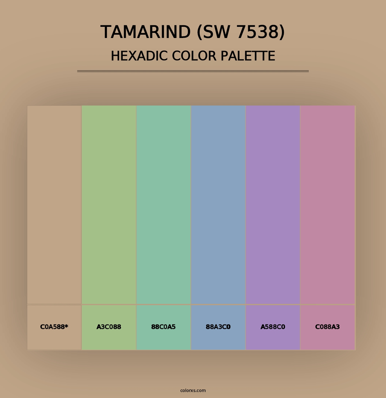 Tamarind (SW 7538) - Hexadic Color Palette