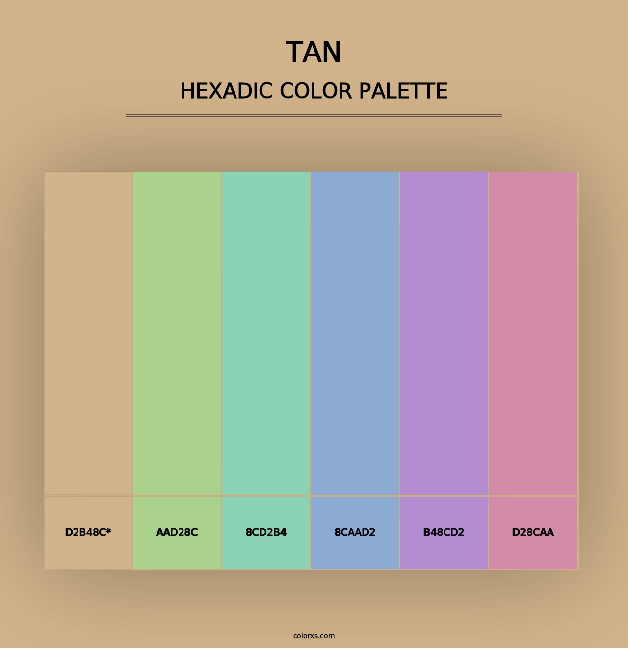 Tan - Hexadic Color Palette