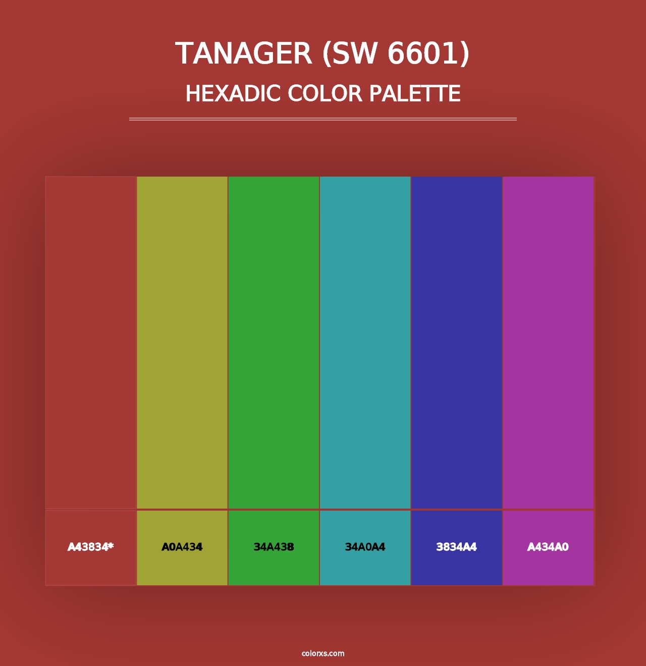 Tanager (SW 6601) - Hexadic Color Palette