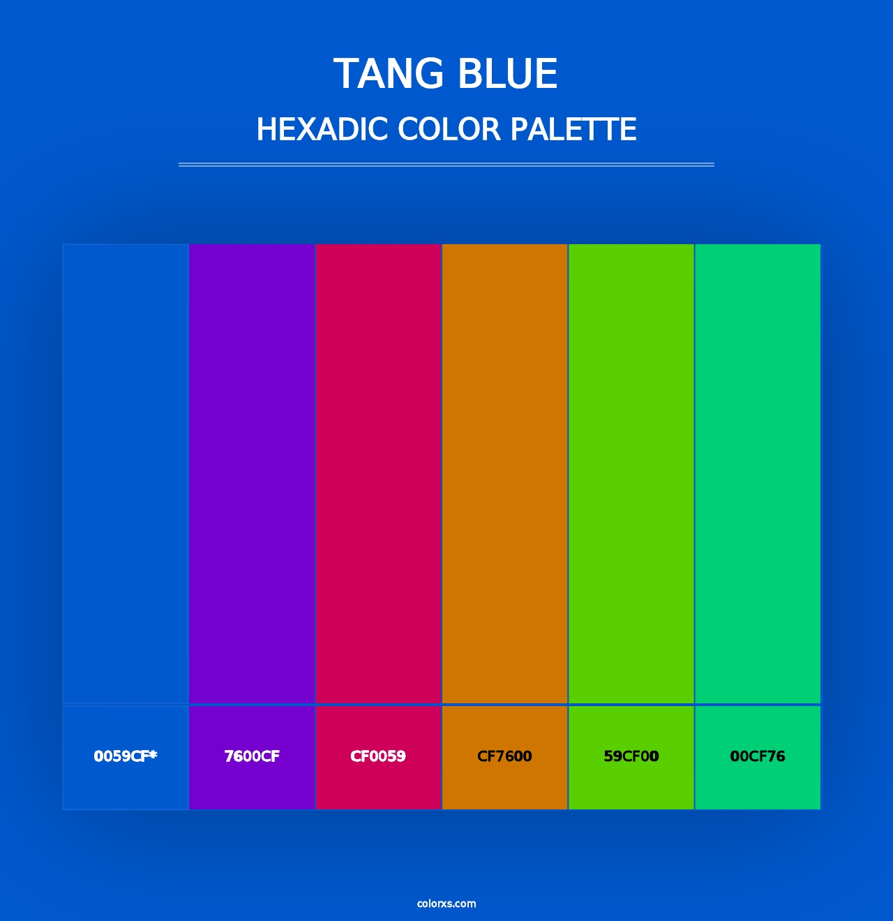 Tang Blue - Hexadic Color Palette