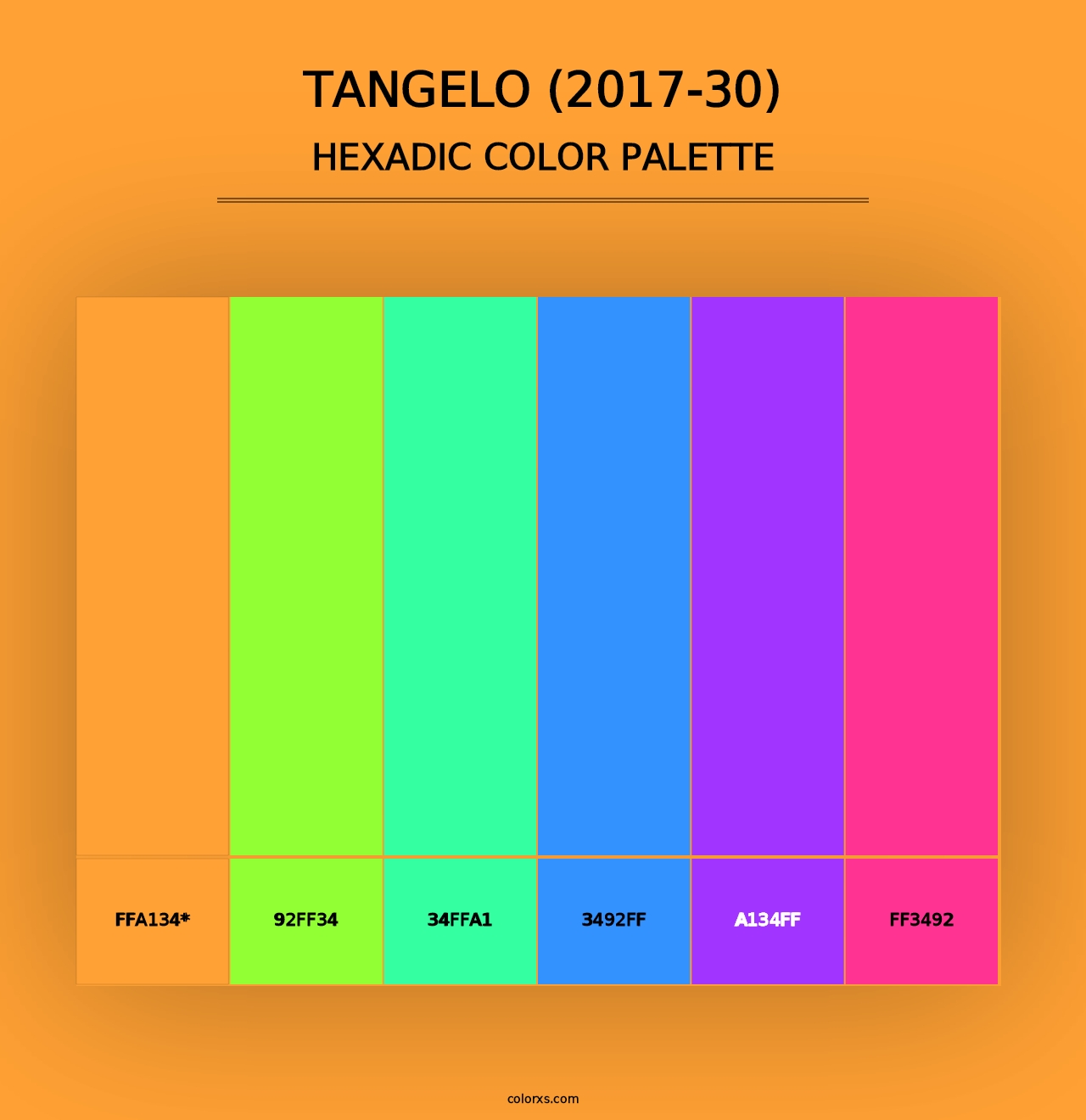 Tangelo (2017-30) - Hexadic Color Palette