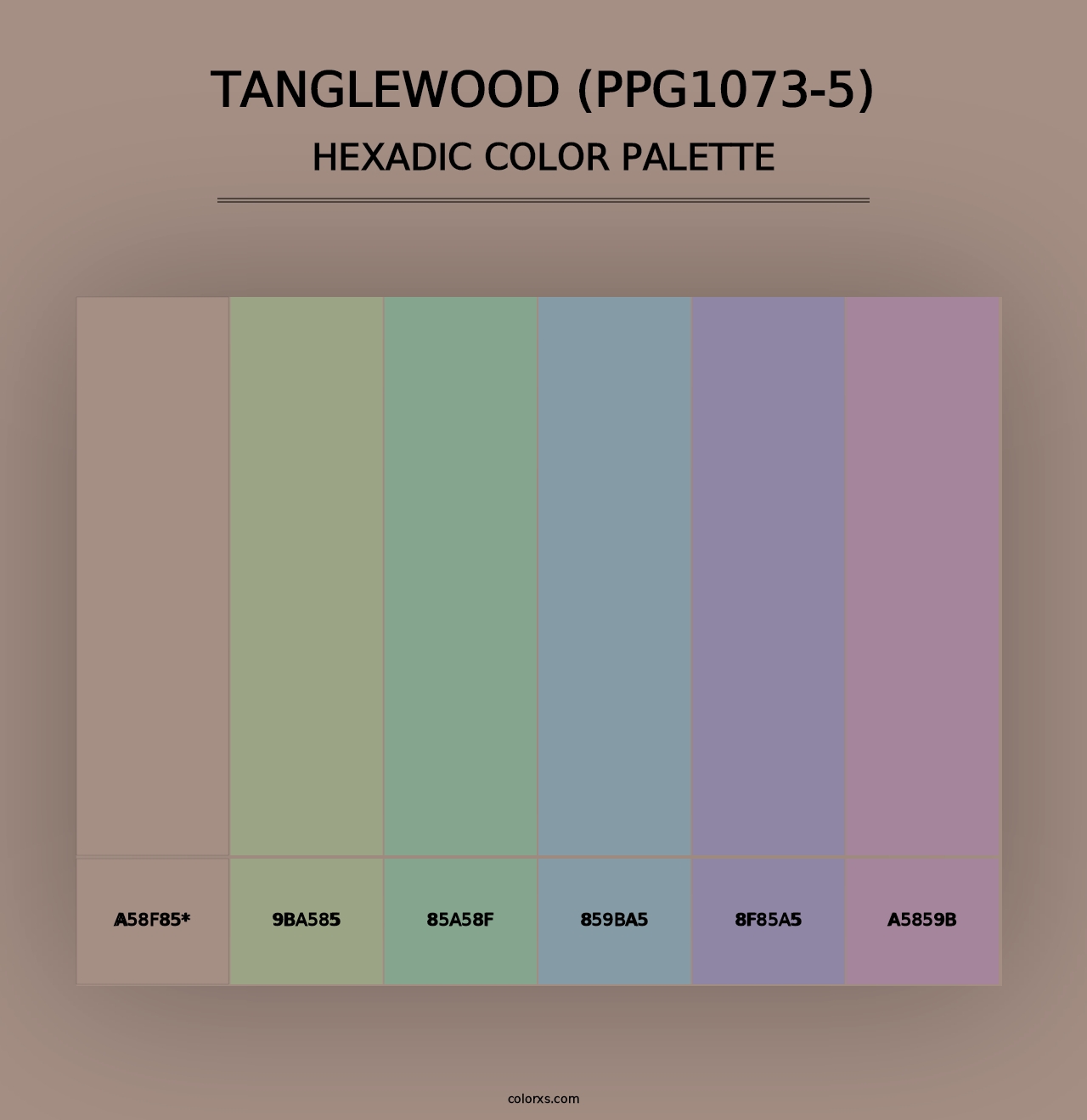 Tanglewood (PPG1073-5) - Hexadic Color Palette