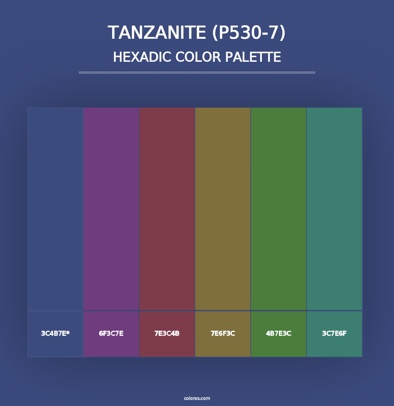 Tanzanite (P530-7) - Hexadic Color Palette