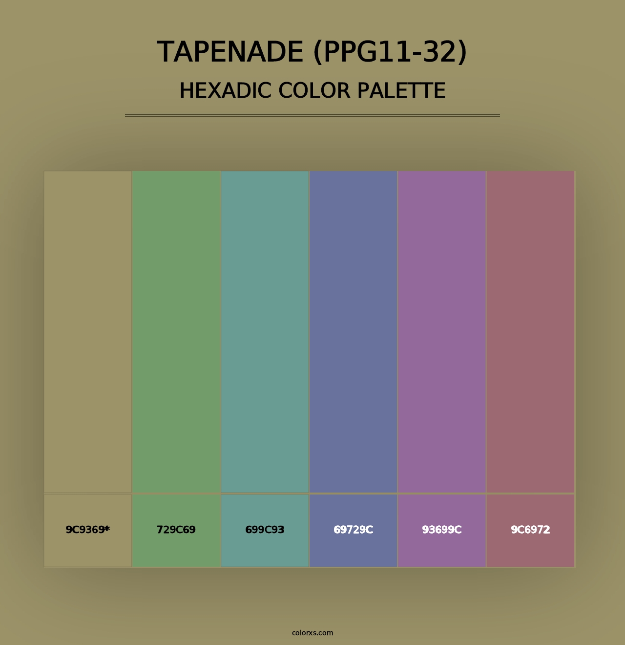 Tapenade (PPG11-32) - Hexadic Color Palette