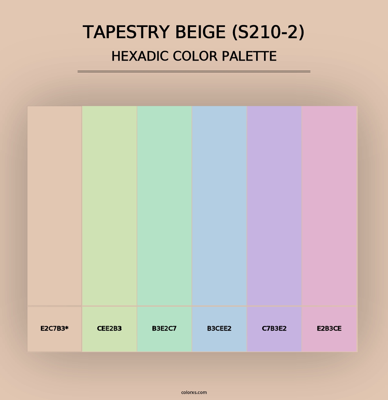 Tapestry Beige (S210-2) - Hexadic Color Palette