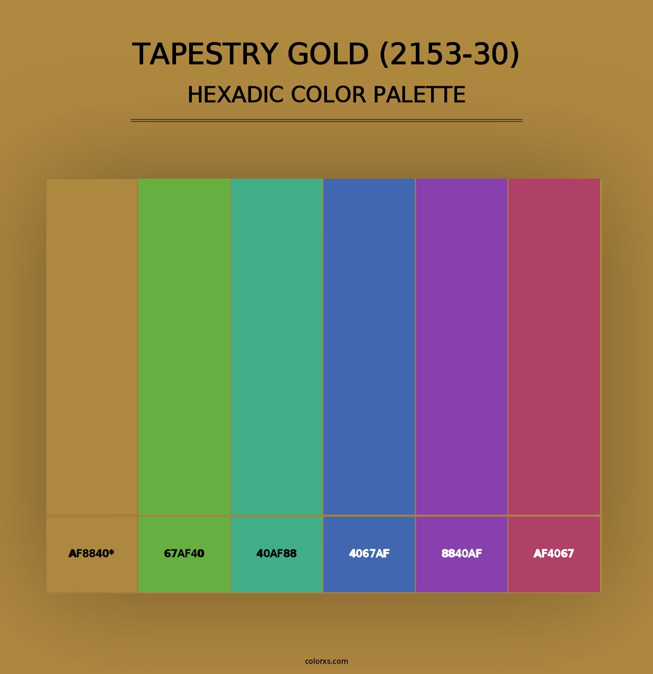 Tapestry Gold (2153-30) - Hexadic Color Palette