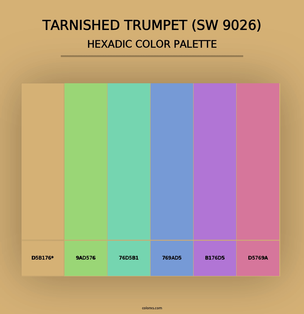 Tarnished Trumpet (SW 9026) - Hexadic Color Palette