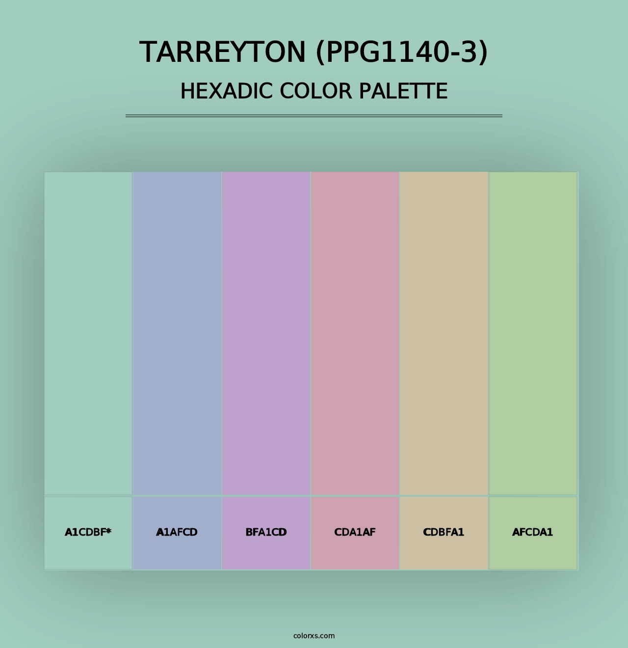 Tarreyton (PPG1140-3) - Hexadic Color Palette