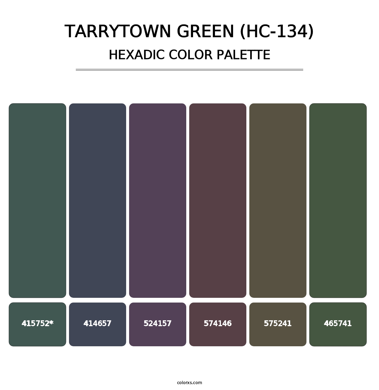 Tarrytown Green (HC-134) - Hexadic Color Palette