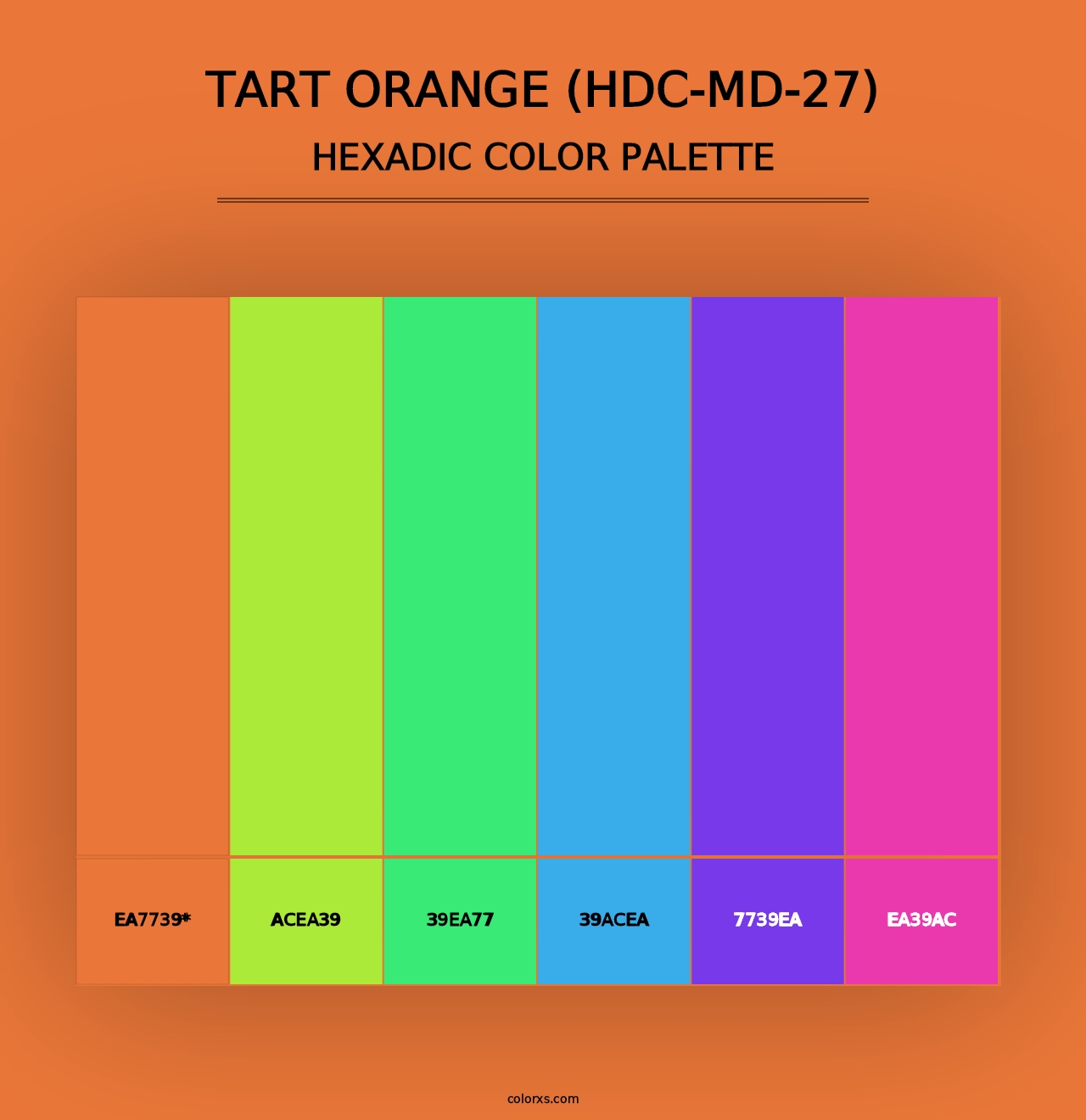 Tart Orange (HDC-MD-27) - Hexadic Color Palette