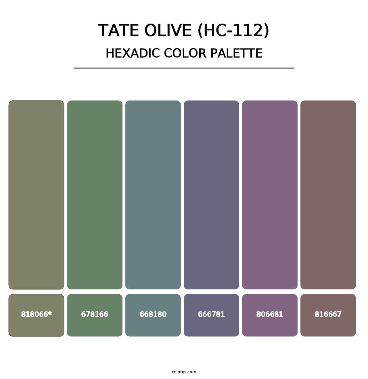 Tate Olive (HC-112) - Hexadic Color Palette