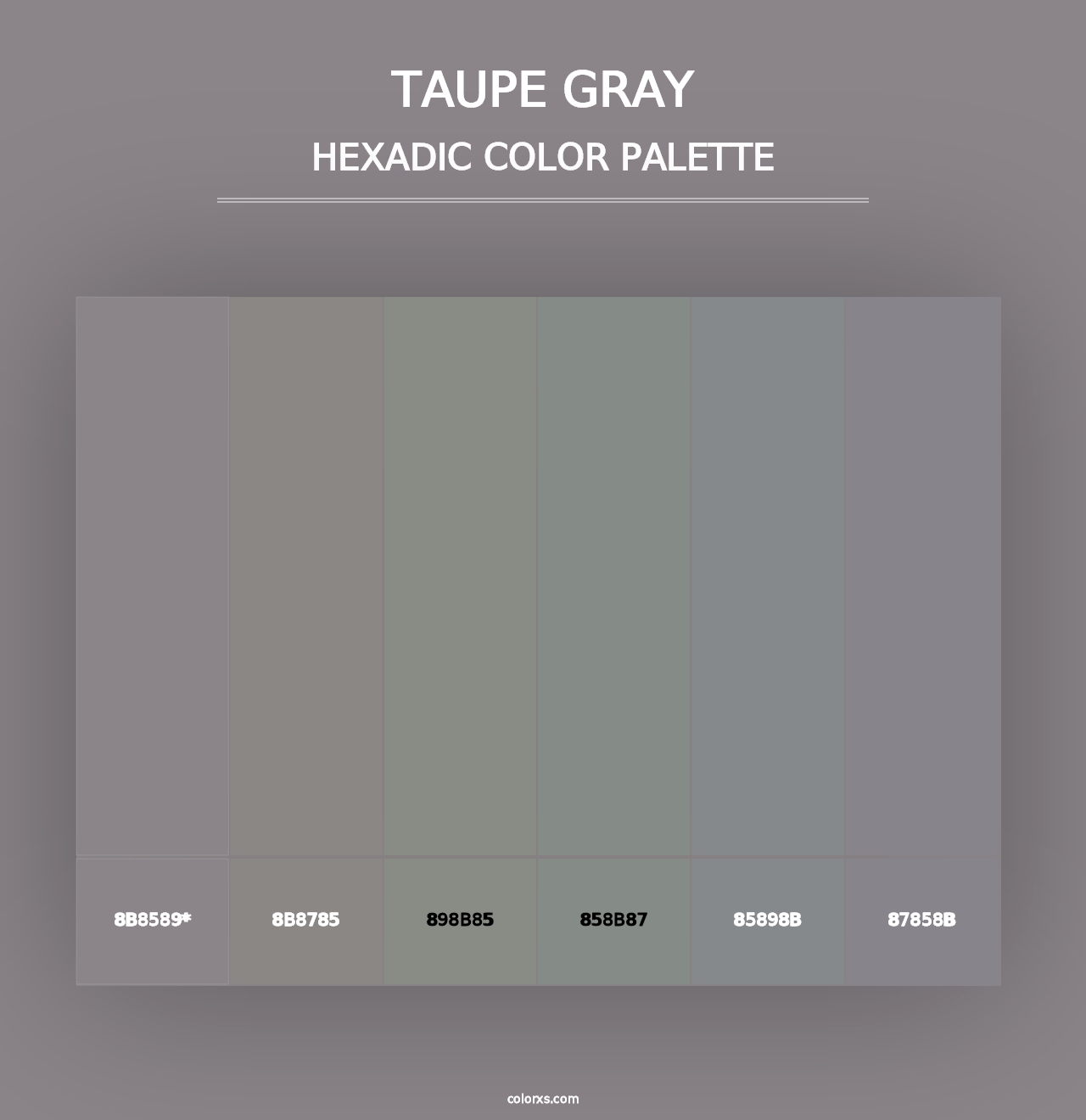 Taupe Gray - Hexadic Color Palette