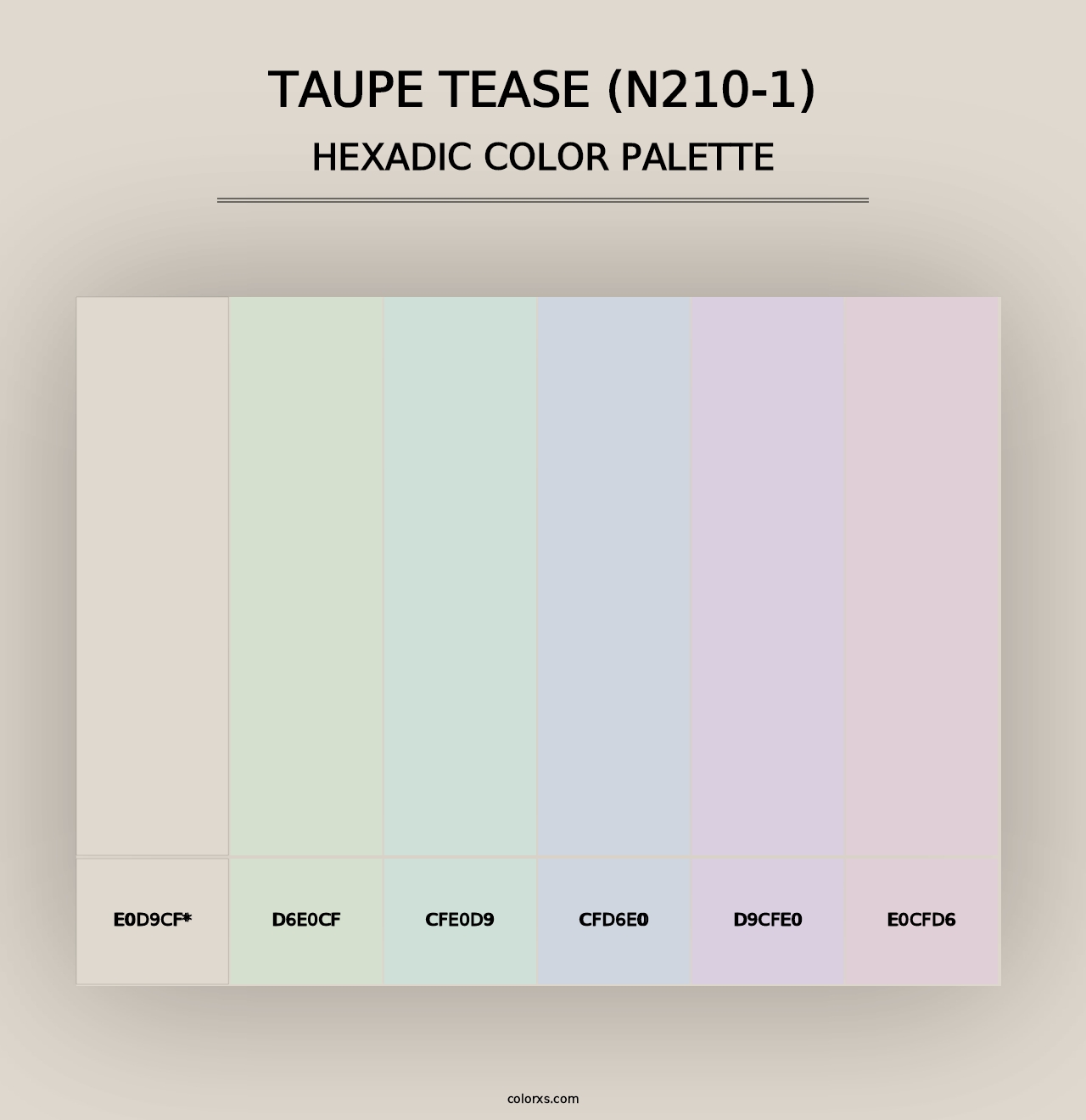 Taupe Tease (N210-1) - Hexadic Color Palette