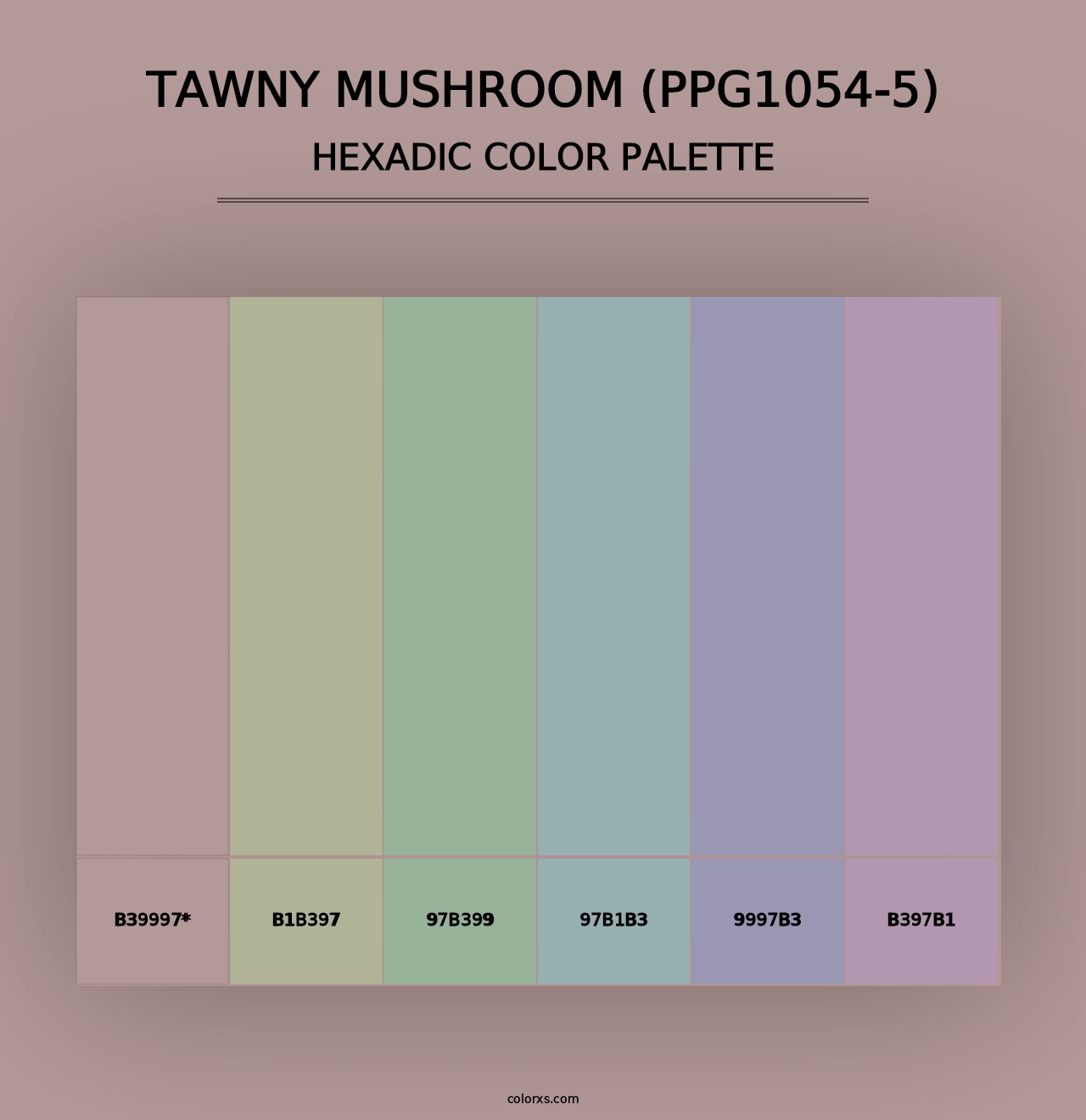 Tawny Mushroom (PPG1054-5) - Hexadic Color Palette